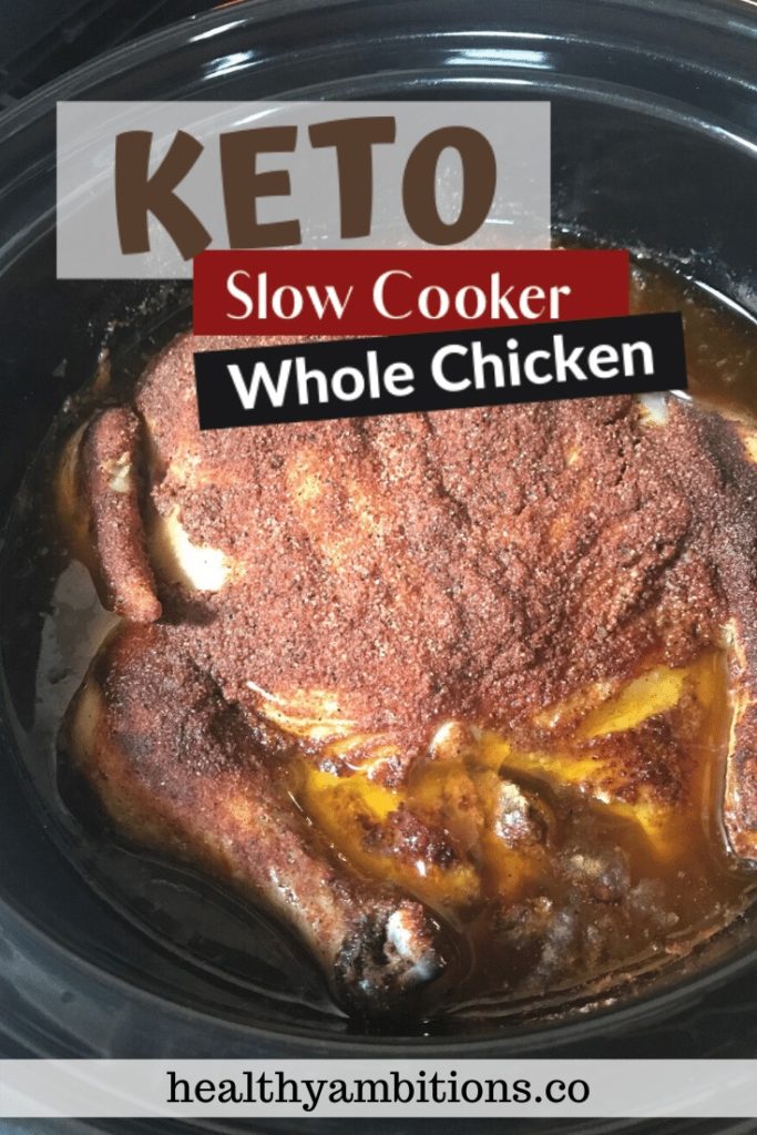 Slow Cooker Whole Chicken Recipe Pin 1