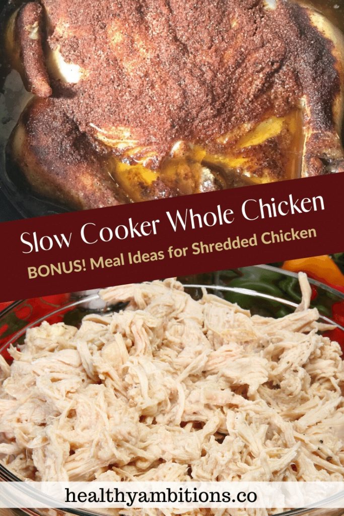 Slow Cooker Whole Chicken Recipe pin 2
