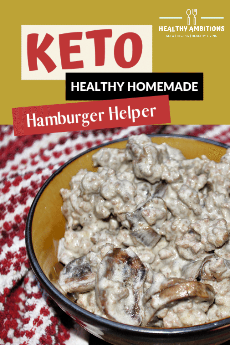 Keto Hamburger Helper In Bowl