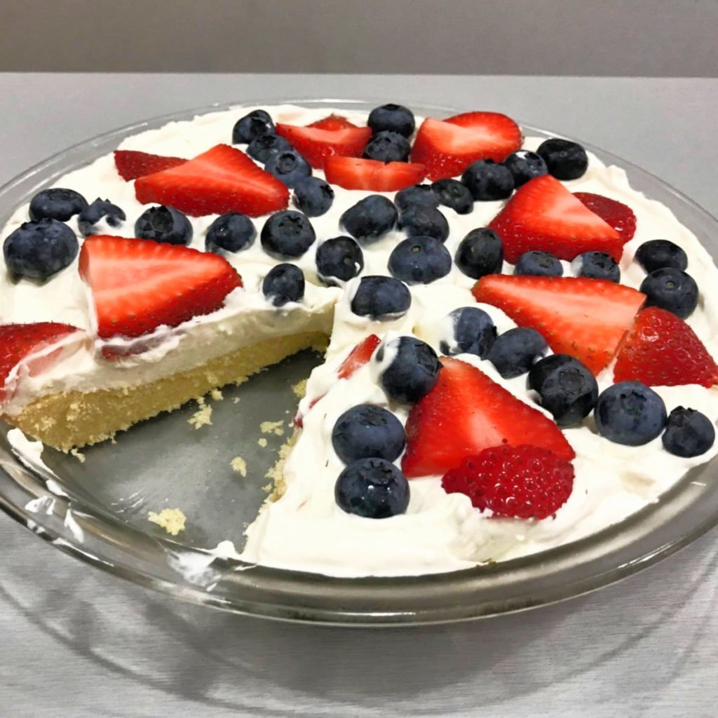 Keto Fruit Pizza with a Sugar Cookie Crust recipe card