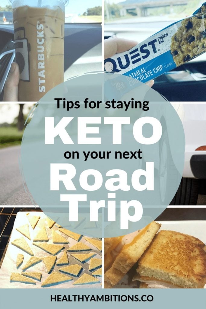 Keto Road Trip Snacks Vertical Collage