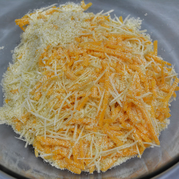 Keto Cheese Crackers Recipe Mixed Ingredients