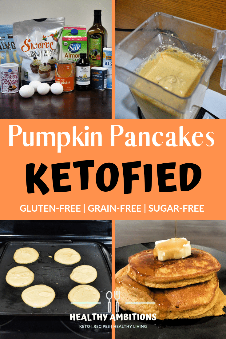 Keto Pumpkin Blender Pancakes | Healthy Ambitions