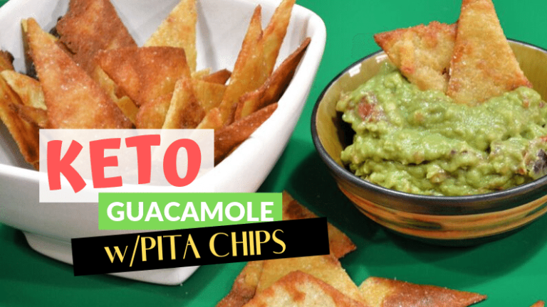 Homemade Guacamole and Keto Pita Chips