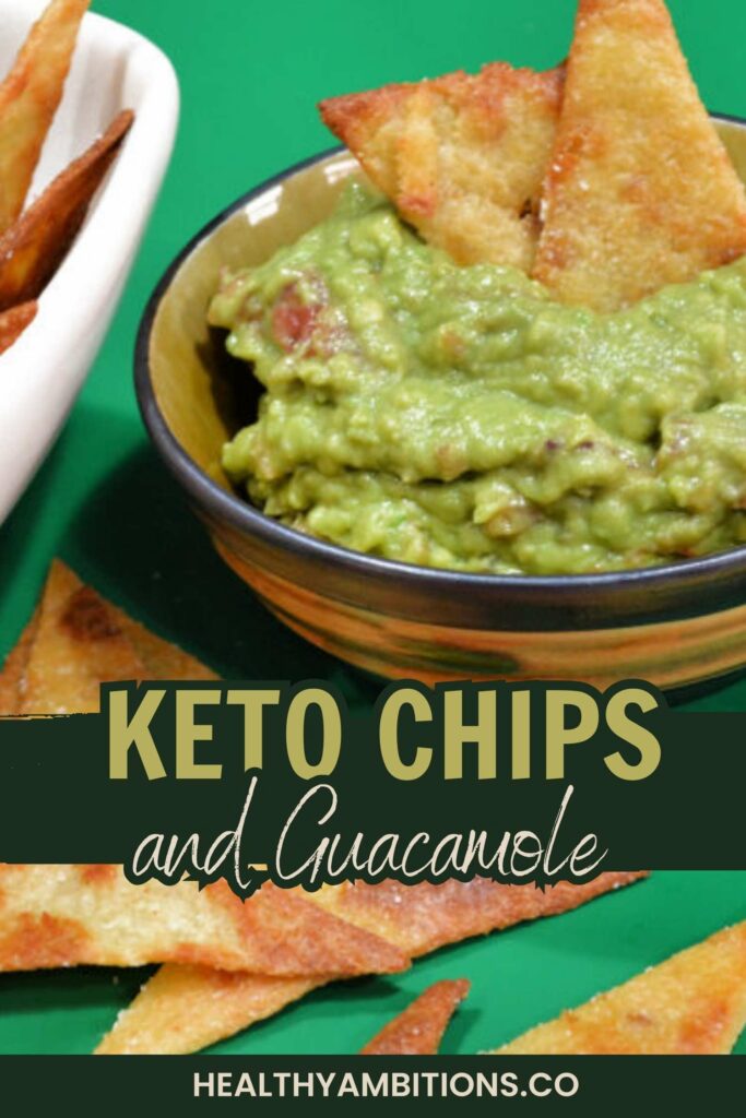 Homemade Guacamole and Keto Pita Chips
