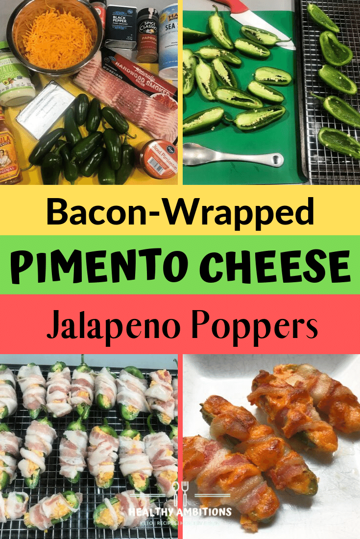 Keto Bacon-Wrapped Pimento Cheese Poppers | Healthy Ambitions