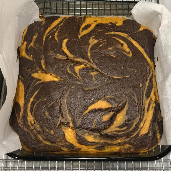 Chocolate Pumpkin Cheesecake Brownies Baked