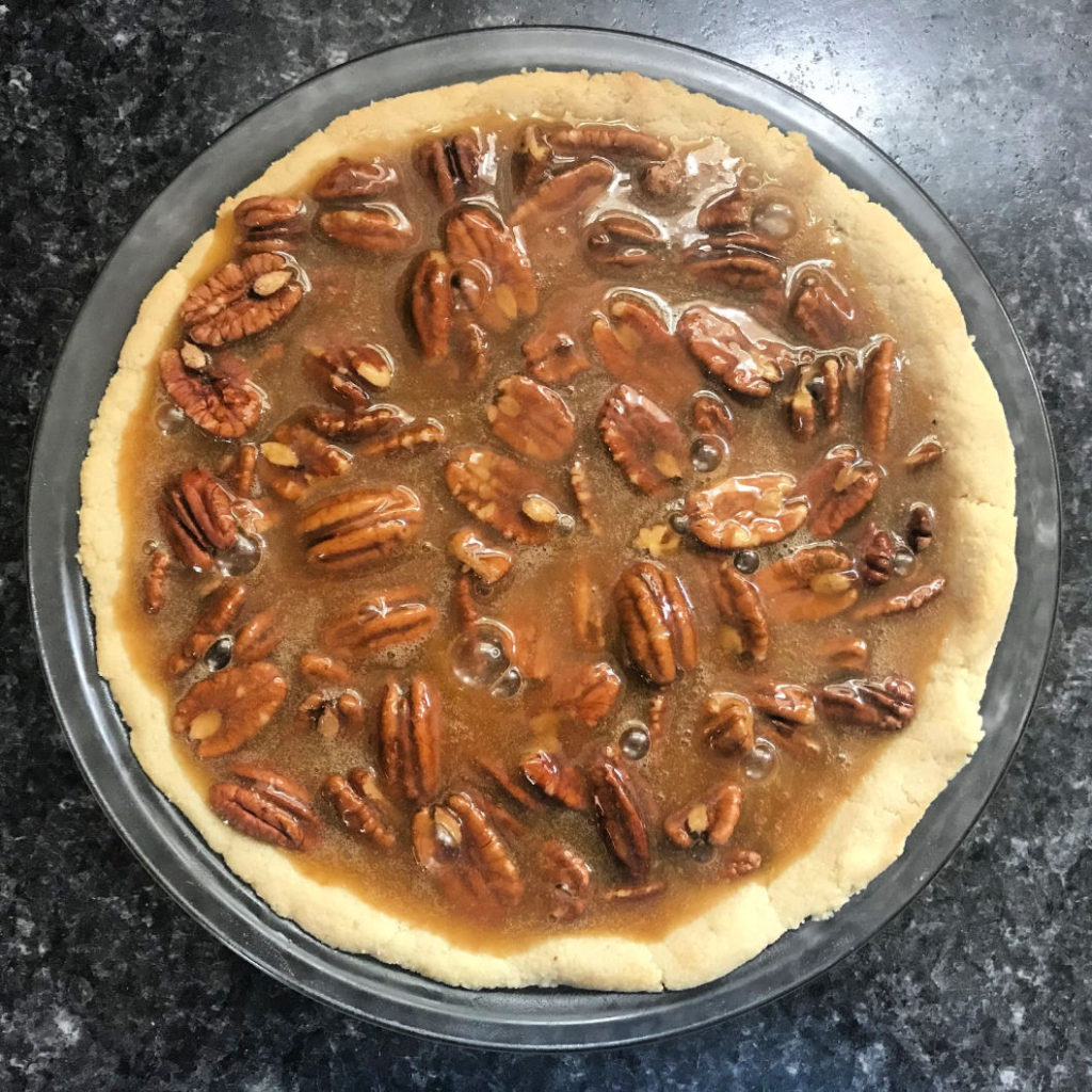 Keto Pecan Pie Recipe Filled Ready To Bake