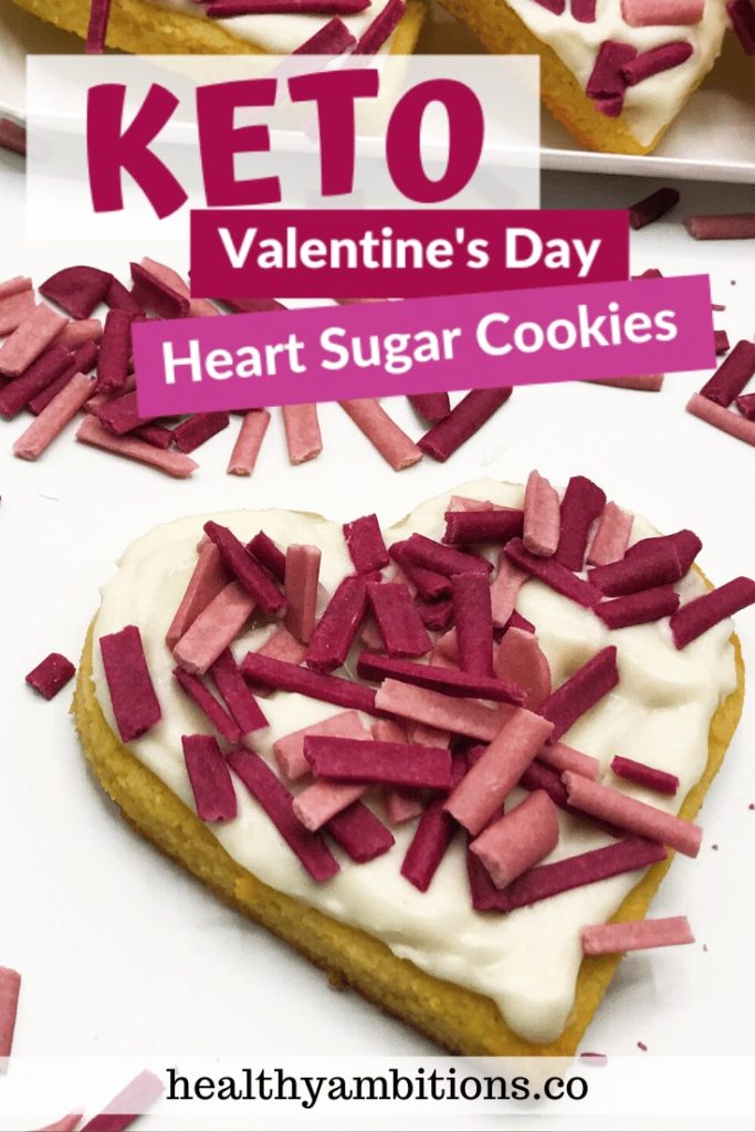 Valentine’s Day Heart-Shaped Keto Sugar Cookie Recipe | Healthy Ambitions