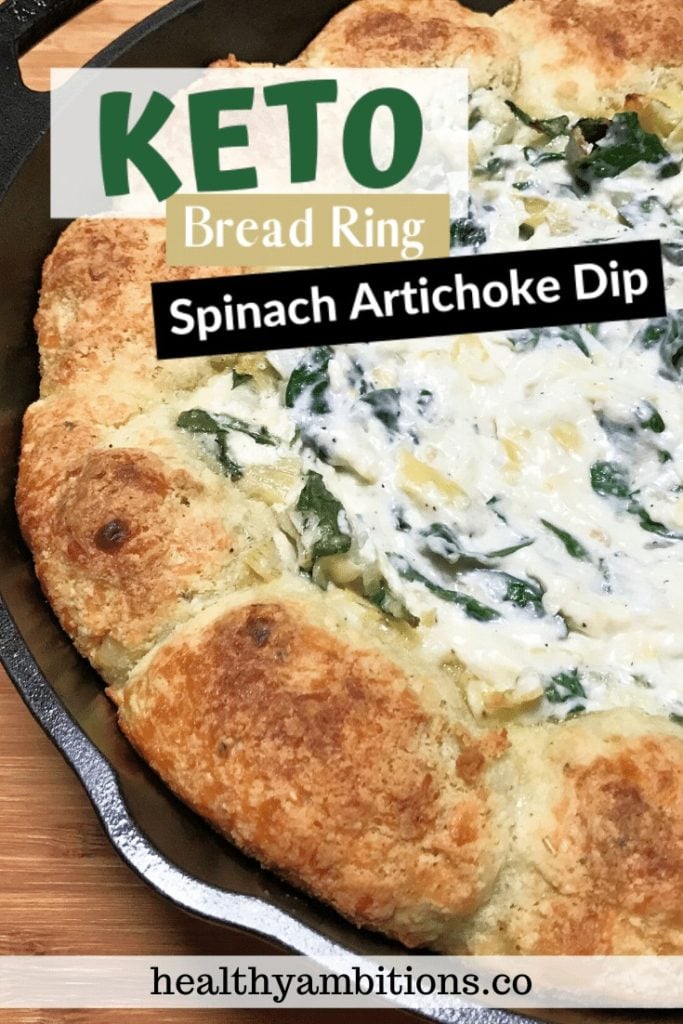 Keto Spinach Artichoke Bread Ring Dip Pin 1