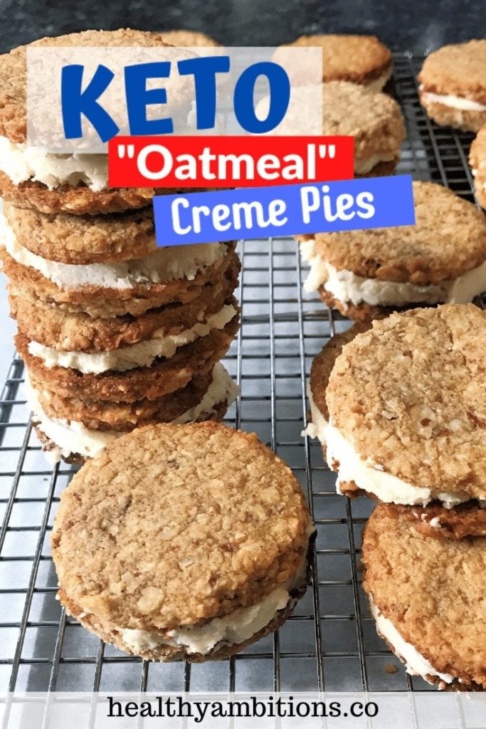 Keto Oatmeal Creme Pies pin 1