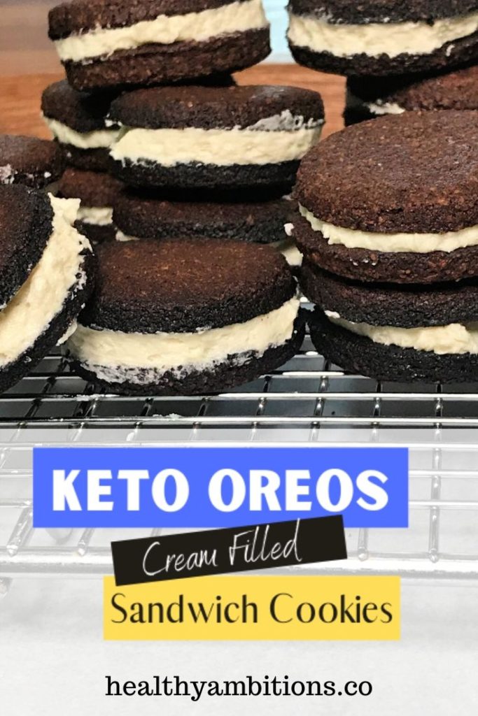 Homemade Oreo Cookies - Keto and Low Carb pin 1