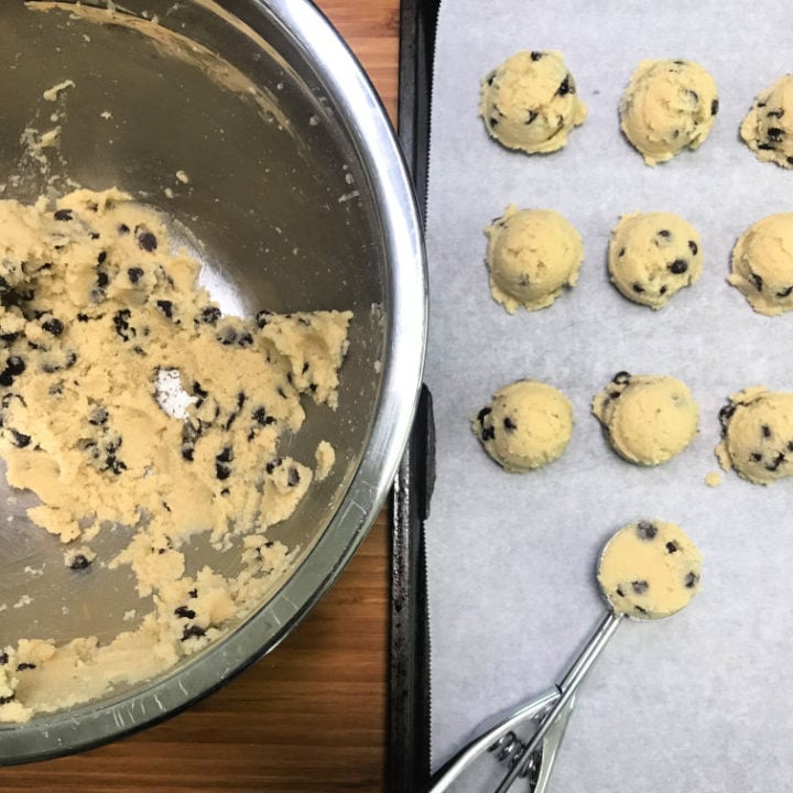 Frozen Keto Cookie Dough Bites