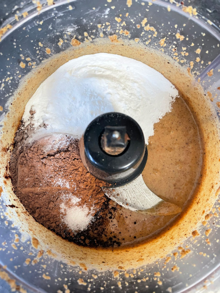 Keto Nutella Spread mixing sweetener and cocoa powder