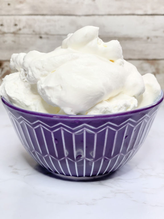 whipped cream recipe without powdered sugar