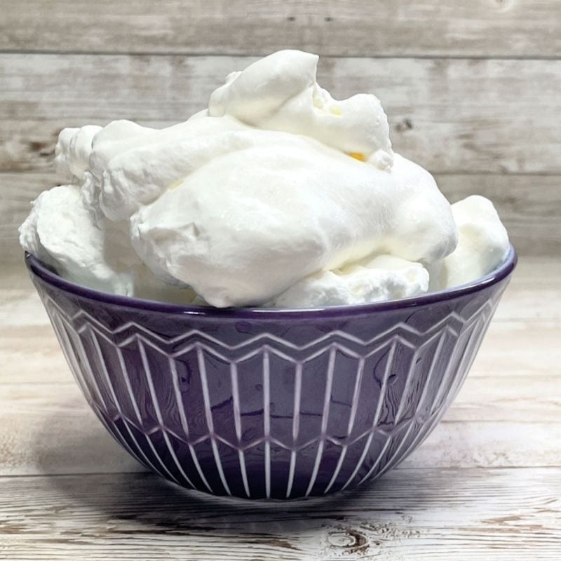 Sugar Free Whipped Cream recipe card