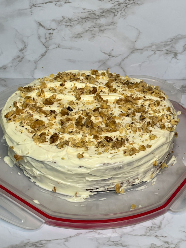 Gluten Free Carrot Cake with cream cheese frosting
