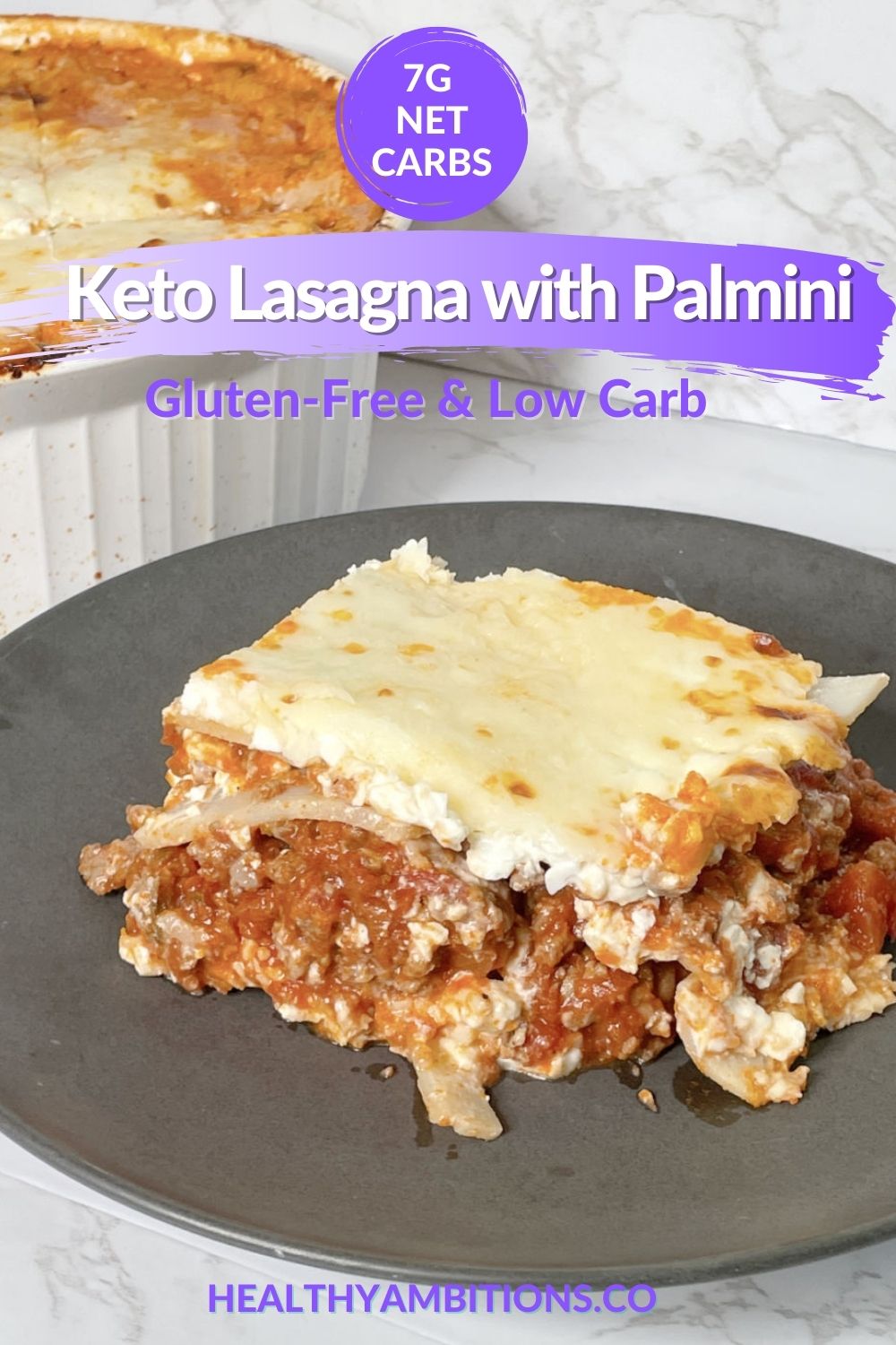 Easy Keto Palmini Lasagna | Healthy Ambitions