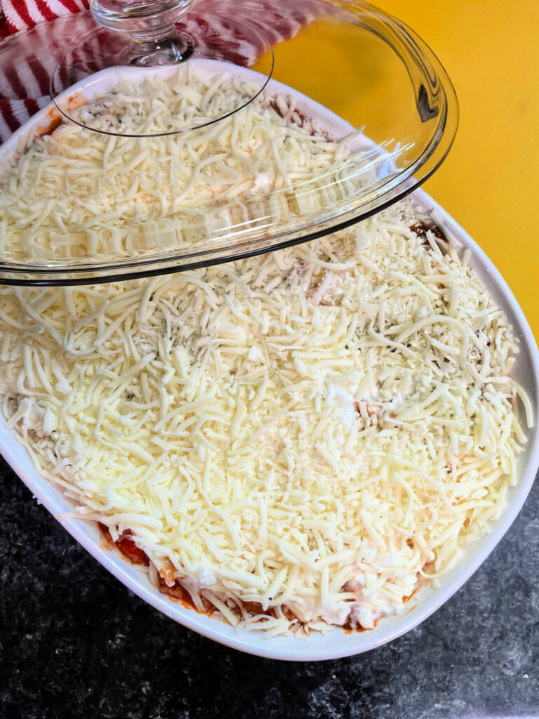 Keto Lasagna with Palmini Noodles prebake