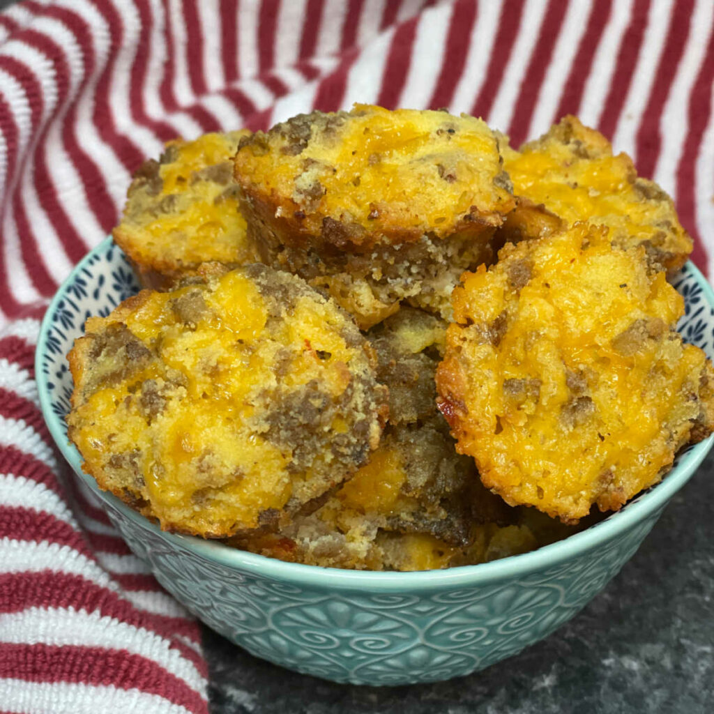 Keto Sausage and Cheese Mini Muffin FEATURE PHOTO