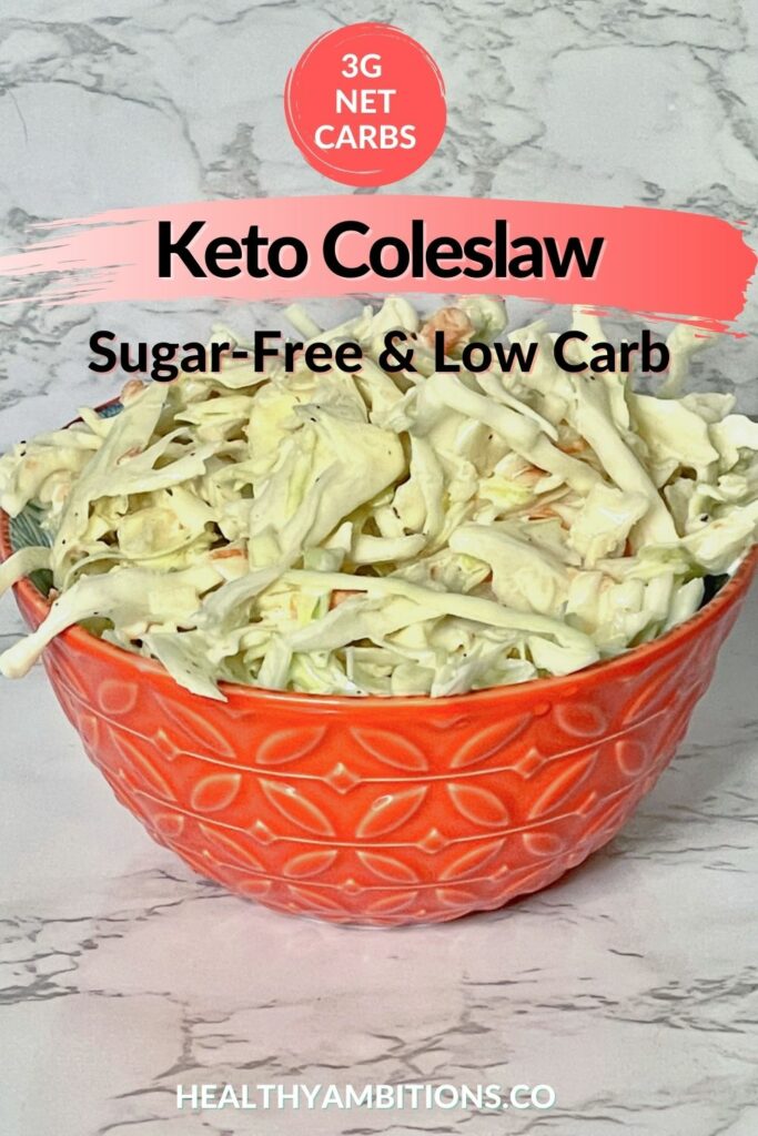 Low Carb Keto Coleslaw pin
