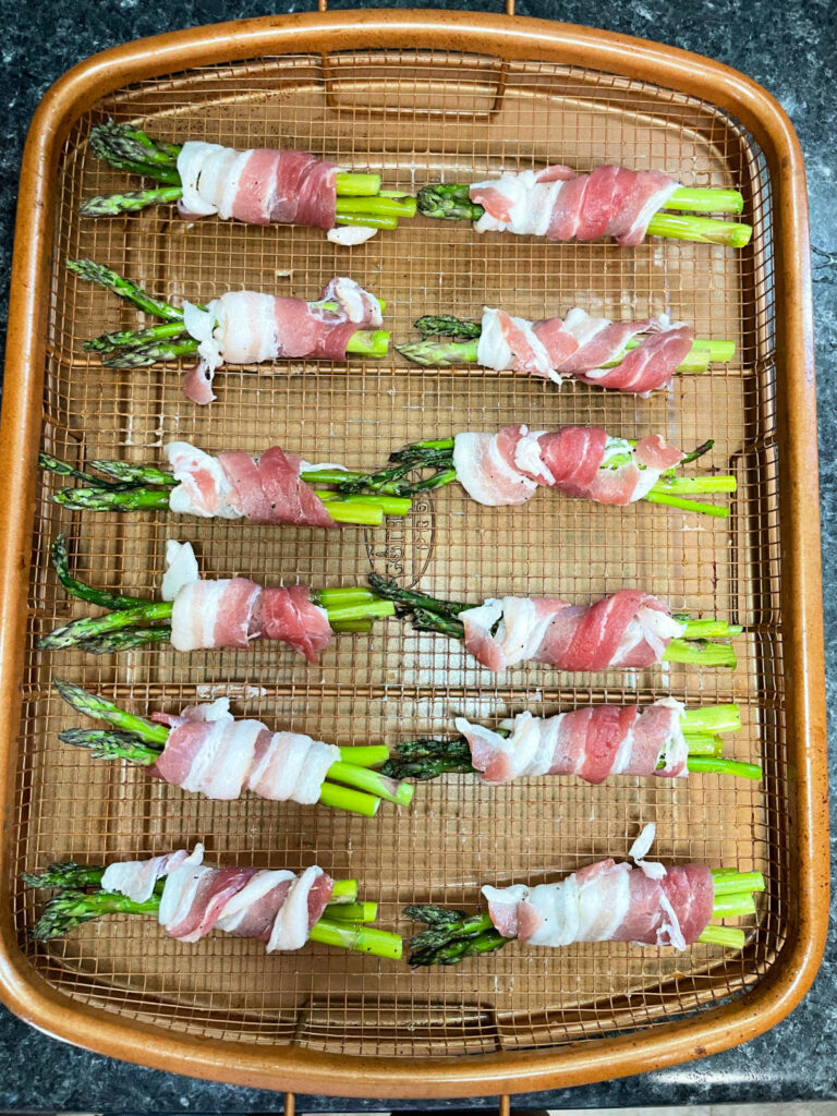 Bacon Wrapped Asparagus baked