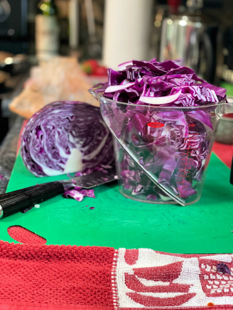 Keto Egg Roll in a Bowl chopped cabbage