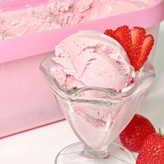 Keto Strawberry Ice Cream FEATURE