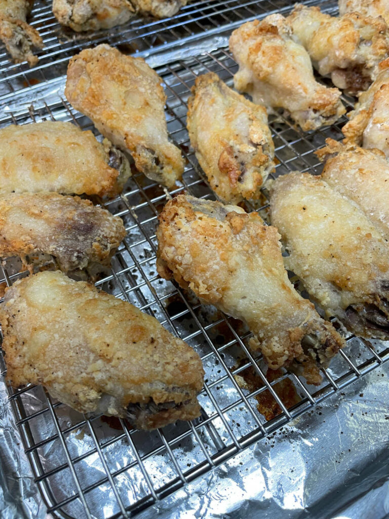 Crispy Baked Chicken Wings done