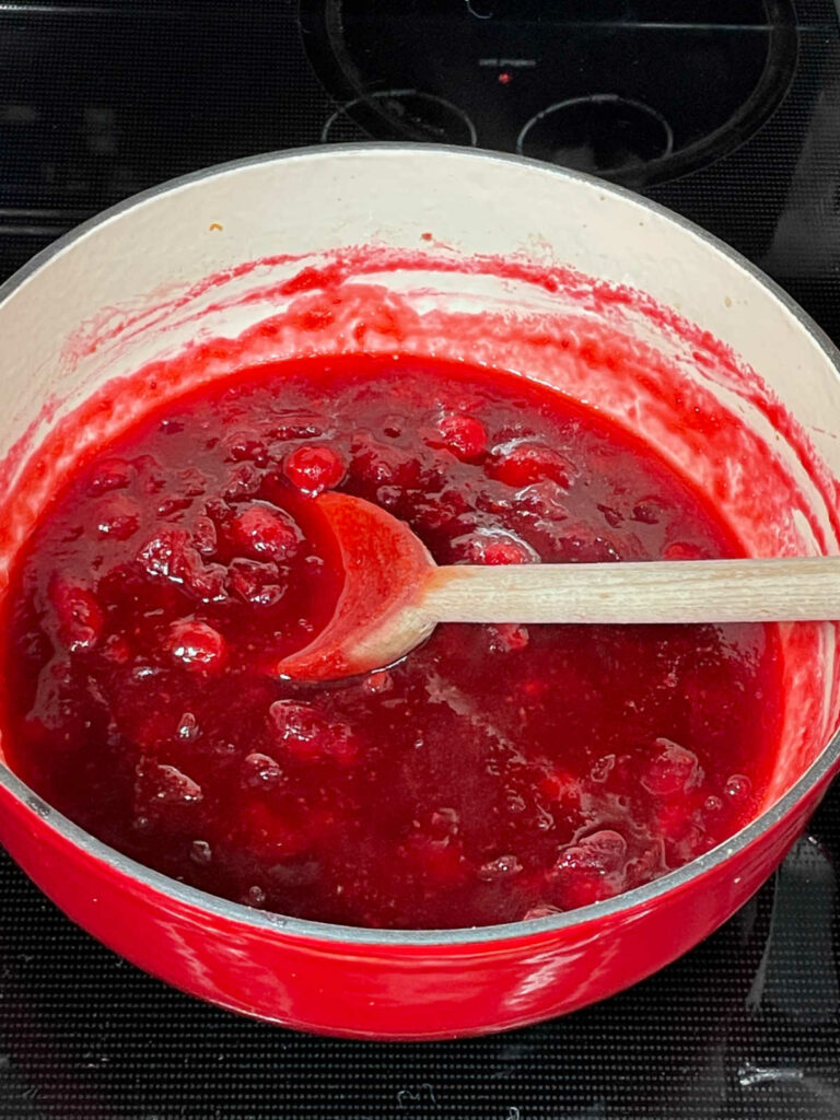 Keto Cranberry Sauce cooked