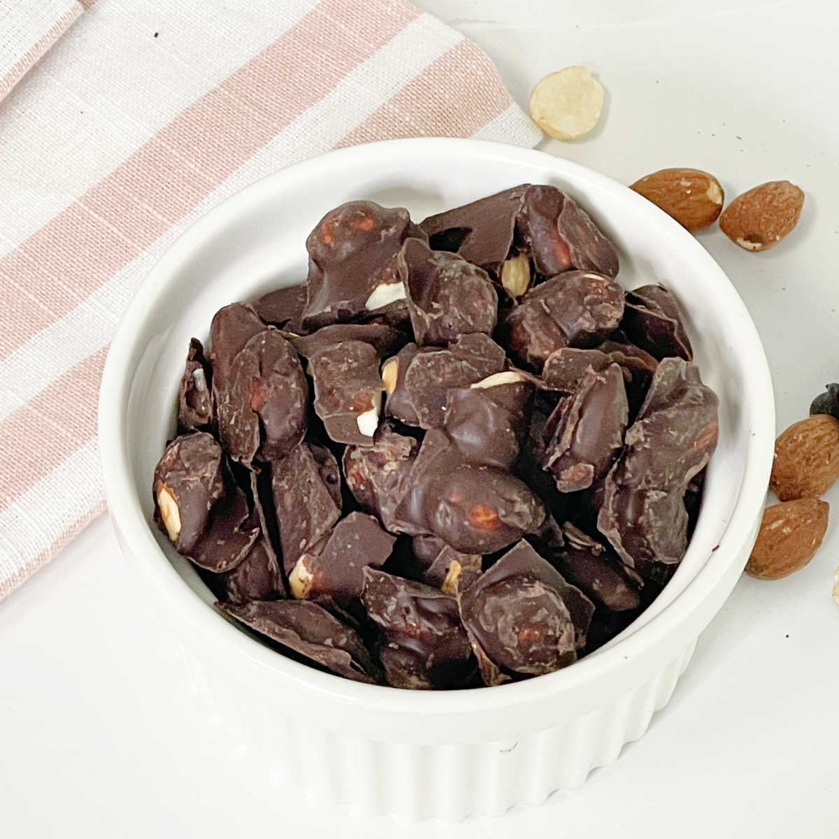 Keto Chocolate Covered Almonds FEATURE