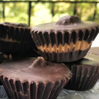 Keto Chocolate Peanut Butter Cups FEATURE