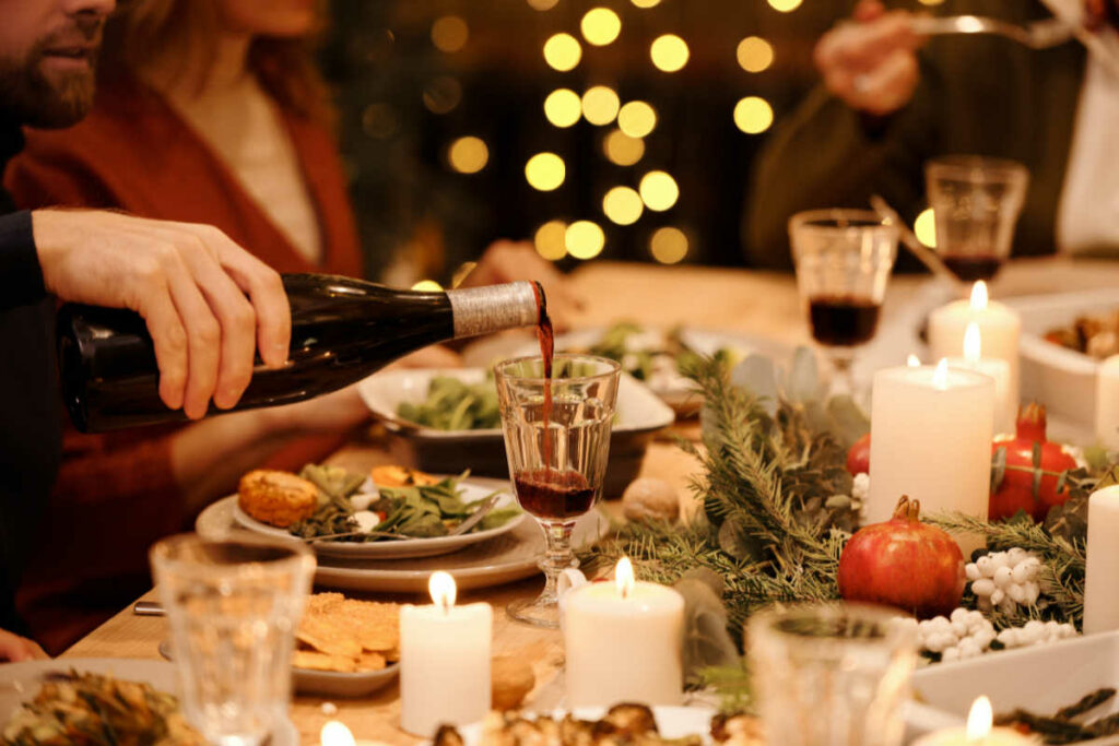 Keto Christmas Guide Pouring Wine