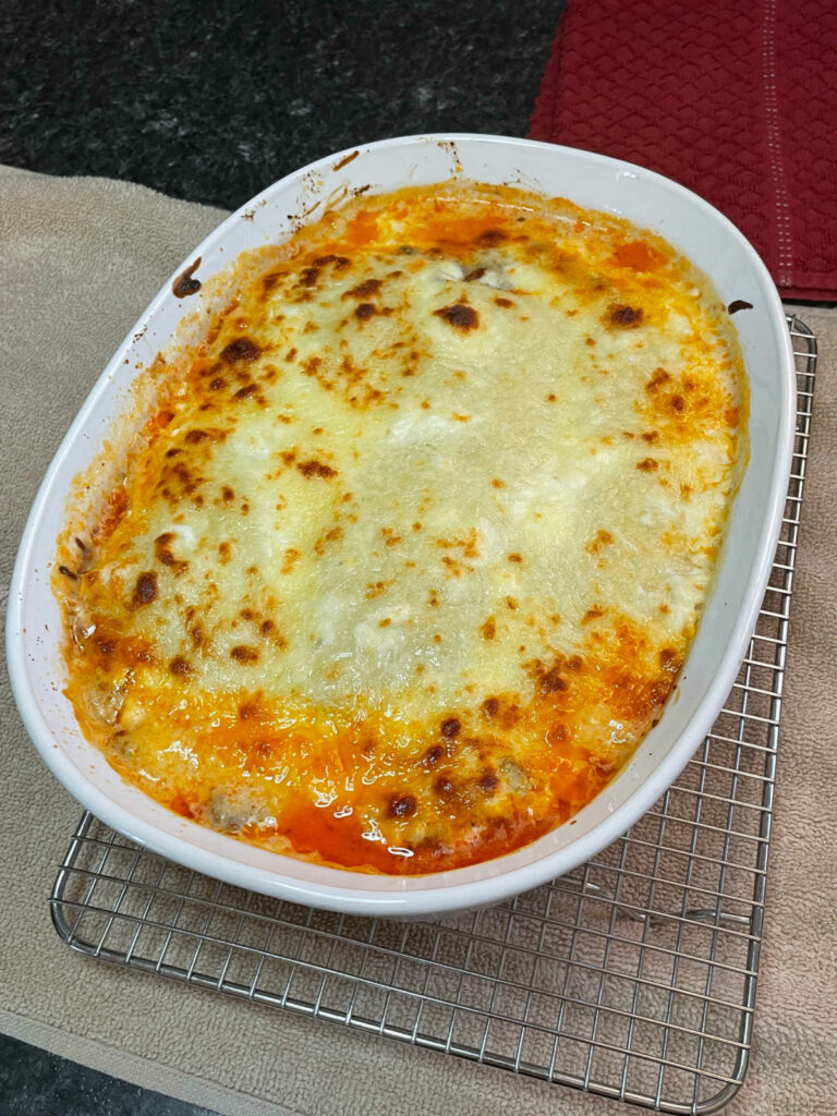 Keto Lasagna Noodles with Noodlefication strips in calcium bath