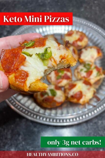 Keto Mini Pizza Bites | Healthy Ambitions
