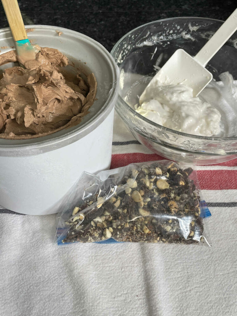 Chocolate Almond Marshmallow Ice Cream ingredients