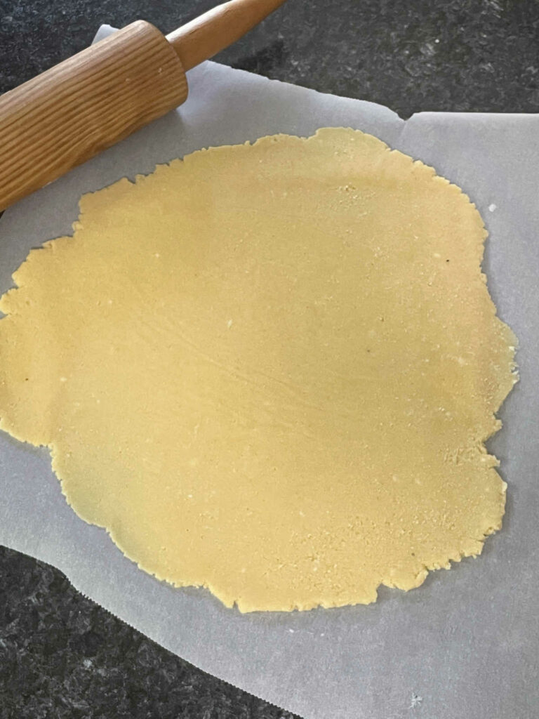 Keto Pie Crust rolled out