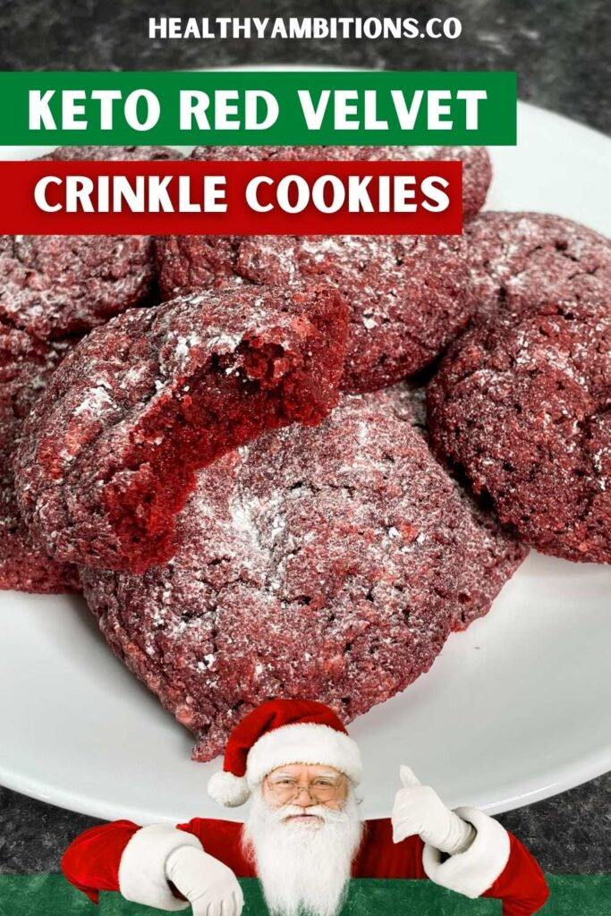 Keto Red Velvet Crinkle Cookies PINTEREST