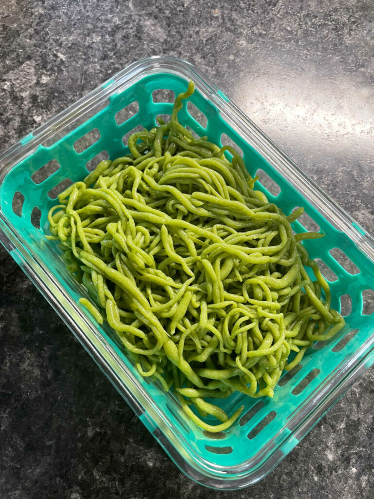Keto Spinach Noodles storage container