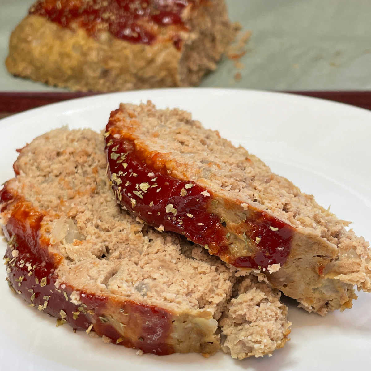 Keto Beef and Turkey Meatloaf FEATURE