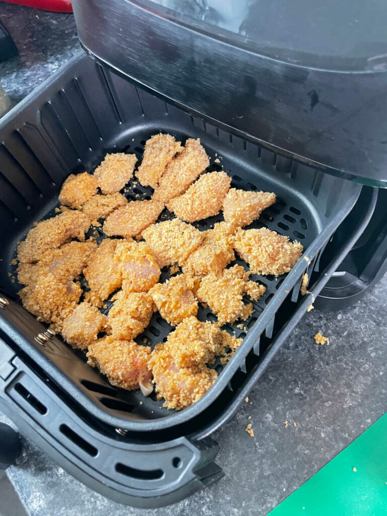 Keto Chicken Nuggets before air fried