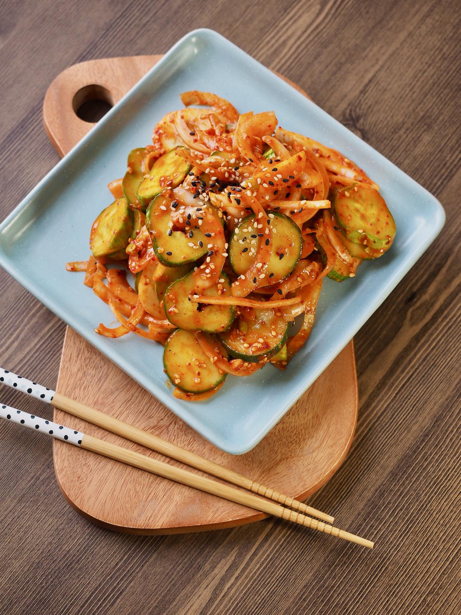 Korean-spicy-cucmber-salad-recipe