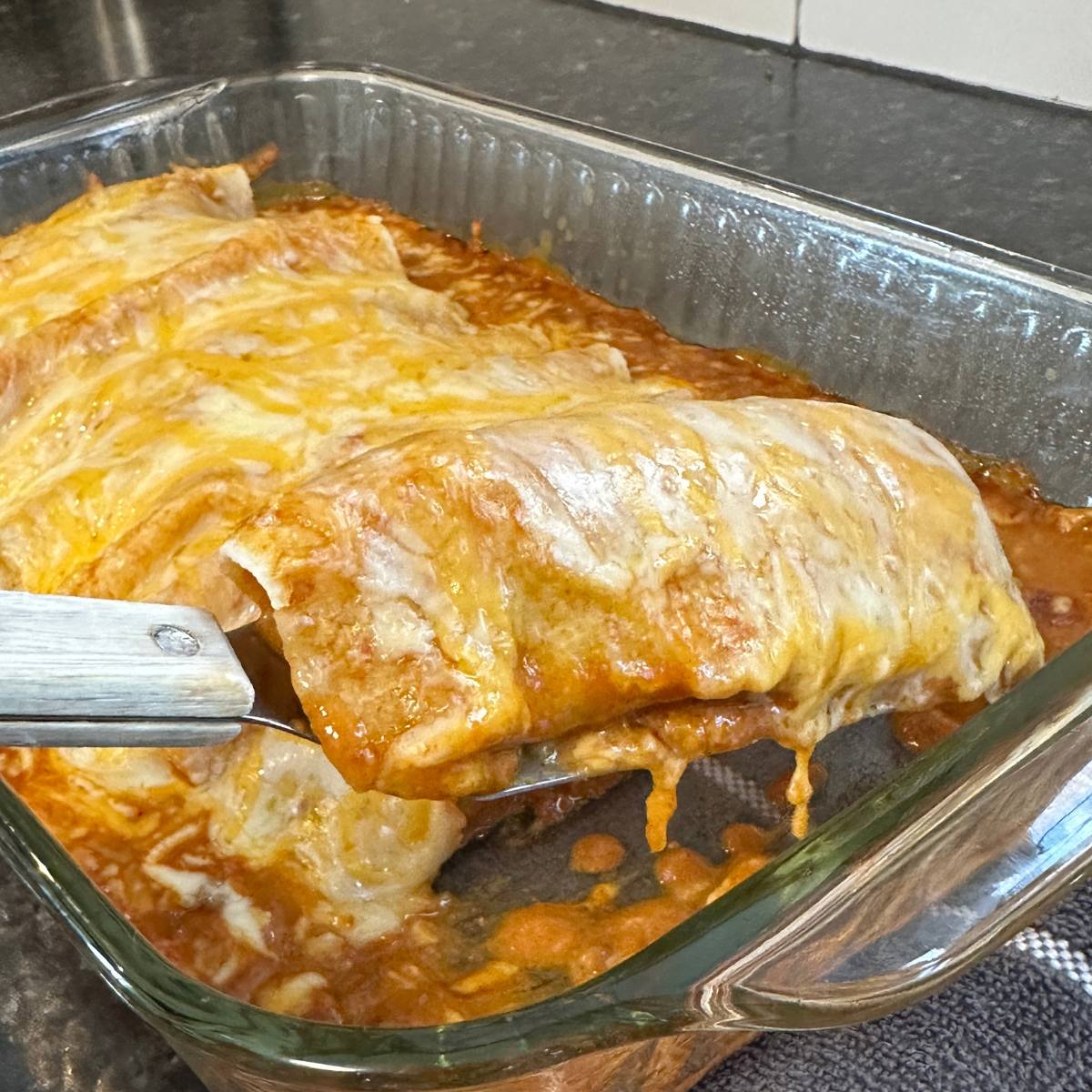 Keto Beef Enchiladas serving
