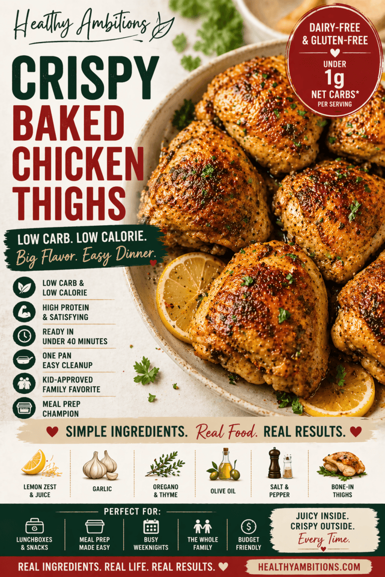 Crispy Baked Lemon Herb Chicken Thighs Recipe