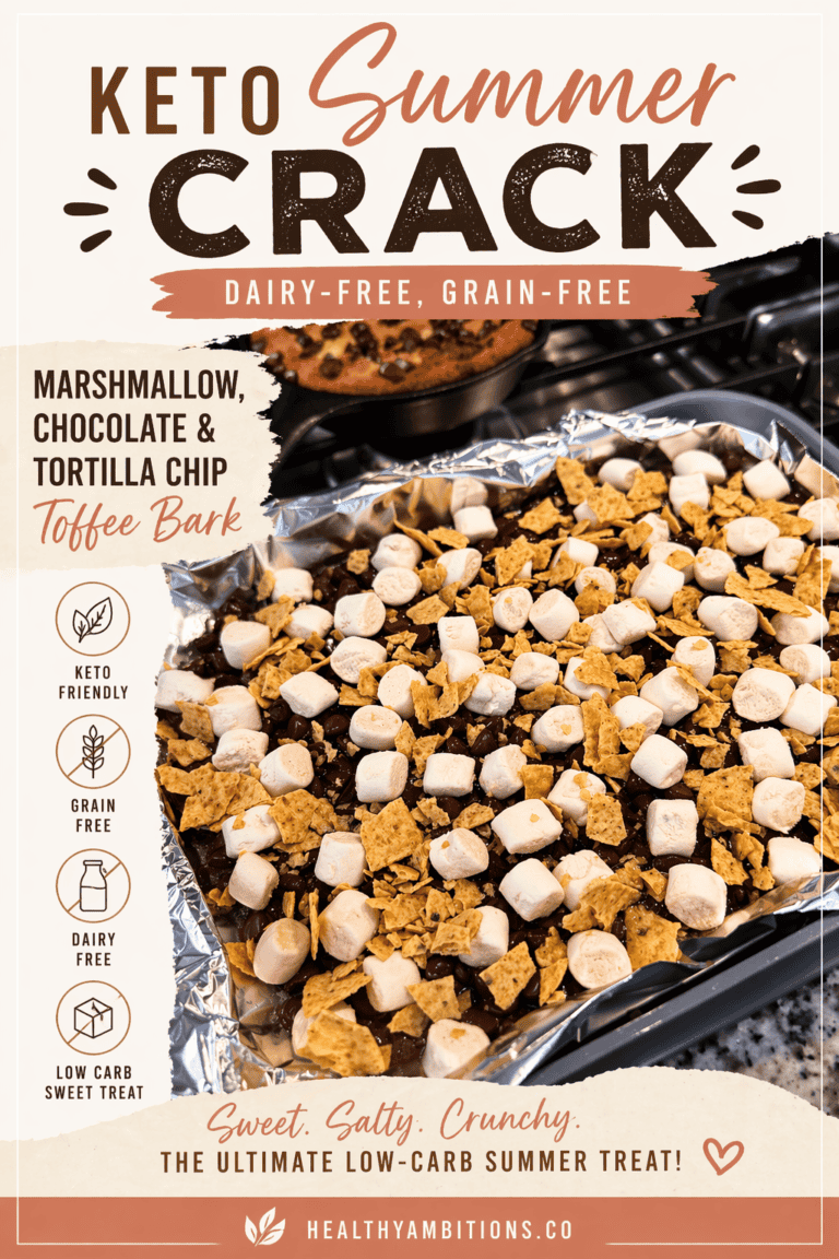 Keto Summer Crack (Dairy-Free, Grain-Free) — Marshmallow, Chocolate & Tortilla Chip Toffee Bark